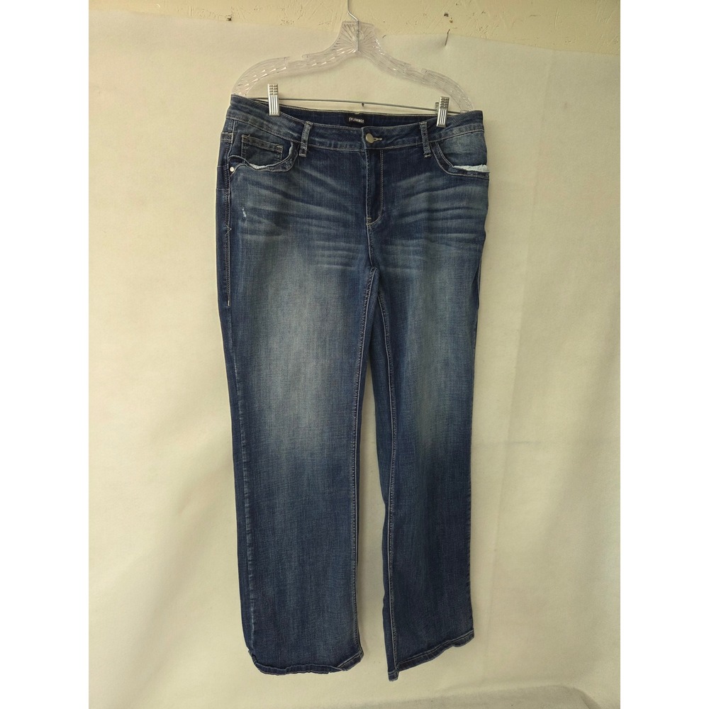 Flamingo Womens XXL Straight Leg Blue Jeans Medium Wash Stretch 246792 PSA